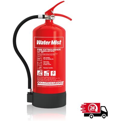 Edge Commander 6ltr Water Mist Dry Fire Extinguisher, Next Day Delivery, 6 Litre, 6l Edge Commander 6ltr Water Mist Dry Fire Extinguisher, Next Day Delivery, 6 Litre, 6l