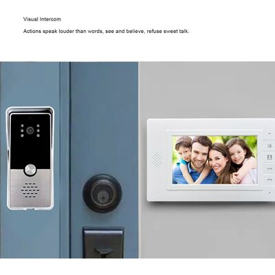Wired Video Intercom System 7 Inches Video Doorbell Door Phone System Hd Cam Wired Video Intercom System 7 Inches Video Doorbell Door Phone System Hd Cam
