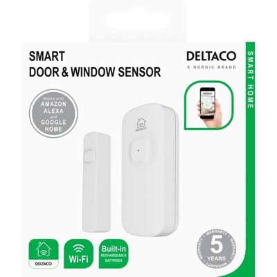 Deltaco Smart Home Okos ajtó és ablaknyitás érzékelő - WiFi, White - Door and Window Sensor Deltaco Smart Home Okos ajtó és ablaknyitás érzékelő - WiFi, White - Door and Window Sensor