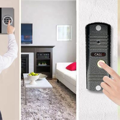 Video Intercom Doorbell System 4 Wired 7in Smart Door Phone Hd Night Viewin Tu Video Intercom Doorbell System 4 Wired 7in Smart Door Phone Hd Night Viewin Tu