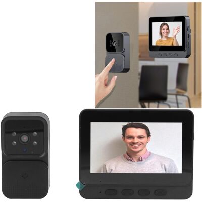 ﹢wireless Video Doorbell 4.3in Stable Connection 2 Way Intercom Video Doorbell ﹢wireless Video Doorbell 4.3in Stable Connection 2 Way Intercom Video Doorbell