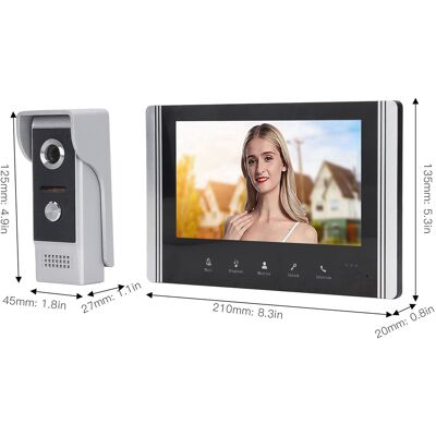 7in Wifi Video Doorbell Intercom System Smart 1 For 1 Visual Phone Remoe Con New 7in Wifi Video Doorbell Intercom System Smart 1 For 1 Visual Phone Remoe Con New