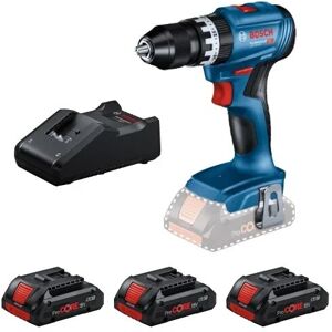 Bosch Gsb 18v-45 Combi Drill C/w 3 X 4ah Procore Batteries & Charger Bosch Gsb 18v-45 Combi Drill C/w 3 X 4ah Procore Batteries & Charger