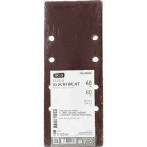 Lot 10 Sanding Sheet Abrasive Corundum 8 Holes 93 X 230 Mm Assorted Grits Scid Lot 10 Sanding Sheet Abrasive Corundum 8 Holes 93 X 230 Mm Assorted Grits Scid