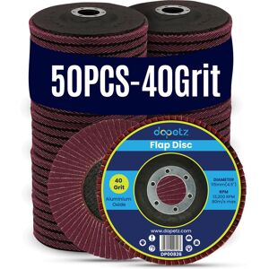Dapetz Flap Disc 115mm Sanding 40 Grit Grinding Wheels Disc 4.5" Aluminium Oxide 50pcs Dapetz Flap Disc 115mm Sanding 40 Grit Grinding Wheels Disc 4.5" Aluminium Oxide 50pcs