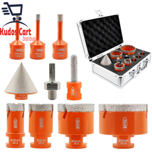 Does Not Apply Core Drill Bit Set - 11pcs 6/8/10/25/40/50/68/110mm Diamond Hole Saw + 20mm Fing Does Not Apply Core Drill Bit Set - 11pcs 6/8/10/25/40/50/68/110mm Diamond Hole Saw + 20mm Fing