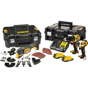 Dewalt 18v Xr Brushless Compact 3 Combi, Impact Driver, Multi Tool 2 X 2.0ah Kit Dewalt 18v Xr Brushless Compact 3 Combi, Impact Driver, Multi Tool 2 X 2.0ah Kit