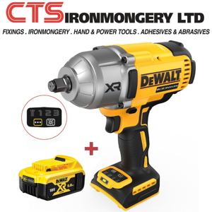 Dewalt 18v Dcf900n Xr High Torque Impact Wrench 1/2\" 1396nm + Dcb184 5ah Battery Dewalt 18v Dcf900n Xr High Torque Impact Wrench 1/2\" 1396nm + Dcb184 5ah Battery