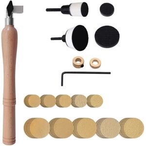 Sodial 2x(Bowl Sander Set 50pcs Sandpaper Discs Bowl Sanding Tool With Handle For3717 Sodial 2x(Bowl Sander Set 50pcs Sandpaper Discs Bowl Sanding Tool With Handle For3717