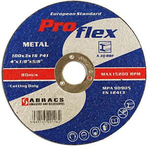 Abracs 115mm X 3.0mm Flat Cutting Discs - Pack 25 - Connect 32059 New Abracs 115mm X 3.0mm Flat Cutting Discs - Pack 25 - Connect 32059 New