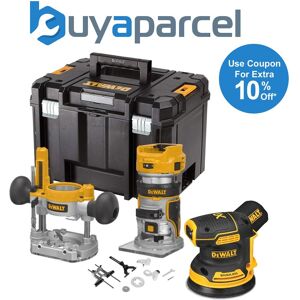 Dewalt Dcw604n 18v Xr Brushless Router Trimmer + Plunge Base + Dcw210n Sander Dewalt Dcw604n 18v Xr Brushless Router Trimmer + Plunge Base + Dcw210n Sander