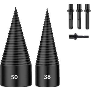 Sodial 6 Pcs Firewood Log Splitter, 38mm+50mm Log Splitter Drill Bits, Wood Log1731 Sodial 6 Pcs Firewood Log Splitter, 38mm+50mm Log Splitter Drill Bits, Wood Log1731