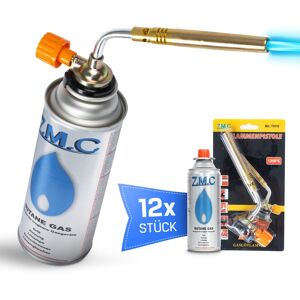 Zmc Gas Burner Bunsen Flaming Device Blow Torch Lighter + 12x Cartridges Zmc Gas Burner Bunsen Flaming Device Blow Torch Lighter + 12x Cartridges