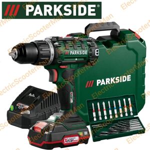 Parkside 20v Cordless Drill Driver Complete Set Included 2ah Battery And Charger Parkside 20v Cordless Drill Driver Complete Set Included 2ah Battery And Charger