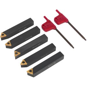 Sealey Indexable 8mm Lathe Turning Tool Set 5pc Sm3025cs2 Sealey Indexable 8mm Lathe Turning Tool Set 5pc Sm3025cs2