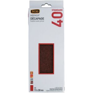 Lot 8 Sanding Sheets Abrasive Corundum Unperforated 115 X 280 Mm Grit 40 Scid Lot 8 Sanding Sheets Abrasive Corundum Unperforated 115 X 280 Mm Grit 40 Scid