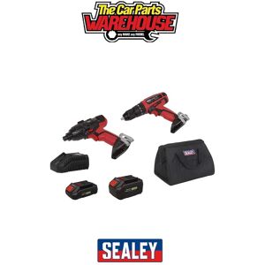 Sealey Cp20vddcomboeu 2 X 20v Cordless Power Eu Tool Kit Euro Plug Sealey Cp20vddcomboeu 2 X 20v Cordless Power Eu Tool Kit Euro Plug
