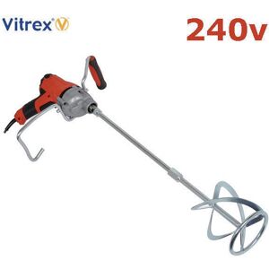 Vitrex 850w 240v Variable Speed Plaster Plastering Paint Paddle Mixer & Blade Vitrex 850w 240v Variable Speed Plaster Plastering Paint Paddle Mixer & Blade