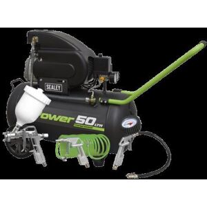 Sealey Sac5020epk Compressor 50l Direct Drive 2hp With 4pc Air Accessory Kit Sealey Sac5020epk Compressor 50l Direct Drive 2hp With 4pc Air Accessory Kit