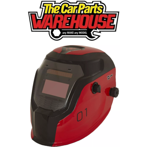 Sealey Auto Darkening Red Welding Helmet With Shade Control 9-13 - Pwh1 Sealey Auto Darkening Red Welding Helmet With Shade Control 9-13 - Pwh1