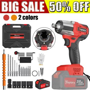 Dayplus 21v Battery Cordless Impact Wrench 1/2"Inch Impact Driver Ratchet Rattle Nut Gun Dayplus 21v Battery Cordless Impact Wrench 1/2"Inch Impact Driver Ratchet Rattle Nut Gun