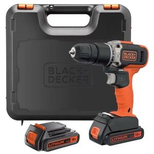 Black & Decker 18v Cordless 2 Speed Hammer Drill 2x 1.5ah Batteries Bcd003c2k-Gb Black & Decker 18v Cordless 2 Speed Hammer Drill 2x 1.5ah Batteries Bcd003c2k-Gb