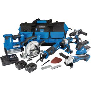 Draper D20 20v Jumbo Kit, 7 X Power Tools, 2 X Batteries, 1 X Charger, 1 X Tool Bag Draper D20 20v Jumbo Kit, 7 X Power Tools, 2 X Batteries, 1 X Charger, 1 X Tool Bag