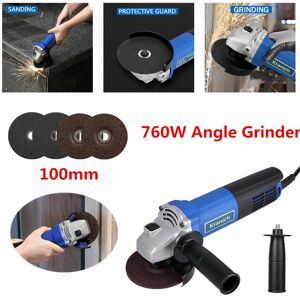 Kranich 4'' 760w Angle Grinder 11000rpm Electric Sander W/ 4x 100mm Metal Cutting Discs Kranich 4'' 760w Angle Grinder 11000rpm Electric Sander W/ 4x 100mm Metal Cutting Discs