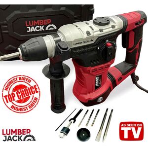 Lumberjack Rotary Hammer Drill Sds+ 1050w 5j Impact 3-Mode Variable Speed + Bits & Chisels Lumberjack Rotary Hammer Drill Sds+ 1050w 5j Impact 3-Mode Variable Speed + Bits & Chisels