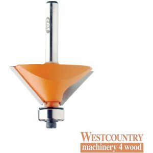 Cmt Orange Tools Cmt Chamfer Router Bit - 19 Dia X 11.5mm Cut X 1/4 Shank, 15 Deg Cmt Orange Tools Cmt Chamfer Router Bit - 19 Dia X 11.5mm Cut X 1/4 Shank, 15 Deg