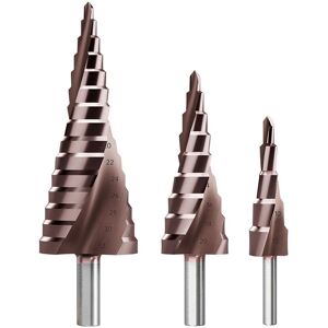 Sodial 3x(Step Drill Bit Set, 3pcs Titanium Step Drill Bits, Metric 4mm To 32mm3754 Sodial 3x(Step Drill Bit Set, 3pcs Titanium Step Drill Bits, Metric 4mm To 32mm3754