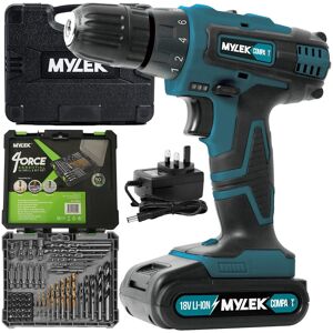 Mylek Drill Cordless Driver Screwdriver 18v Diy 50 Piece Drill Bit Kit Set Mylek Drill Cordless Driver Screwdriver 18v Diy 50 Piece Drill Bit Kit Set