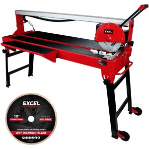 Excel 1250mm Wet Tile Cutter Bridge Saw 240v/1200w With 250mm Rim Tile Saw Blade Excel 1250mm Wet Tile Cutter Bridge Saw 240v/1200w With 250mm Rim Tile Saw Blade