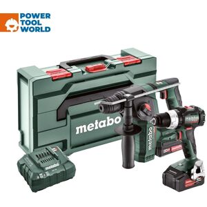 Metabo 2.5.2 18v Drill Driver & Sds+ Rotary Hammer Drill Combo Kit Inc 1x 2.0... Metabo 2.5.2 18v Drill Driver & Sds+ Rotary Hammer Drill Combo Kit Inc 1x 2.0...