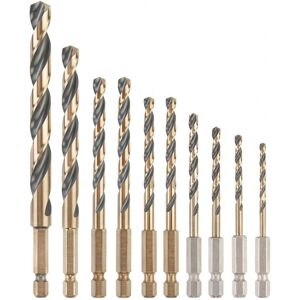 Dewalt Power Tools Dt20620 Black&gold Hss Drill Set, 10 Piecone Size Multi Colou Dewalt Power Tools Dt20620 Black&gold Hss Drill Set, 10 Piecone Size Multi Colou