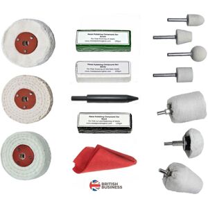 Mpk Stainless Steel And Steel Polishing Buffing Kit 3” X ½” Wheels Drill Use 15 Pce Mpk Stainless Steel And Steel Polishing Buffing Kit 3” X ½” Wheels Drill Use 15 Pce