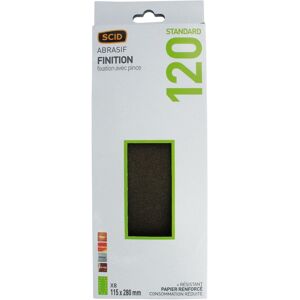 Lot 8 Sanding Sheets Abrasive Corundum 14 Holes 115 X 280 Mm Grit 120 Scid Lot 8 Sanding Sheets Abrasive Corundum 14 Holes 115 X 280 Mm Grit 120 Scid