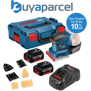Bosch Gss18v-10 18v Li-Ion Multi Base Orbital Detail Sander +3 Plates 2 X 5ah Bosch Gss18v-10 18v Li-Ion Multi Base Orbital Detail Sander +3 Plates 2 X 5ah