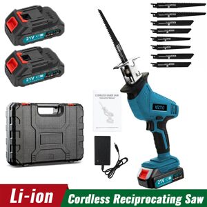 Kartols 21v Cordless Reciprocating Saw Electric Cutting Tool Set W/ 2 Battery & 8 Blade Kartols 21v Cordless Reciprocating Saw Electric Cutting Tool Set W/ 2 Battery & 8 Blade