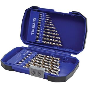Faithfull Cobalt Hss Drill Set M35 1-10mm 19 Pieceone Size Multi Colour Tk11612 Faithfull Cobalt Hss Drill Set M35 1-10mm 19 Pieceone Size Multi Colour Tk11612