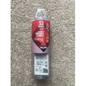 Rubi 12mm Diamond Drill Bit - Dry Ceramic, Marble & Granite Rubi 12mm Diamond Drill Bit - Dry Ceramic, Marble & Granite