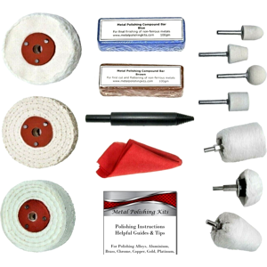 Mpk Metal Polishing Buffing Drill Use Kit Aluminium Alloys Brass Copper 3\" X 1/2\ Mpk Metal Polishing Buffing Drill Use Kit Aluminium Alloys Brass Copper 3\" X 1/2\