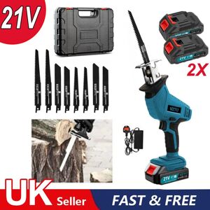 Gowtall 21v Cordless Reciprocating Saw Electric Cutting Tool Set W/ 2 Battery & 8 Blade Gowtall 21v Cordless Reciprocating Saw Electric Cutting Tool Set W/ 2 Battery & 8 Blade