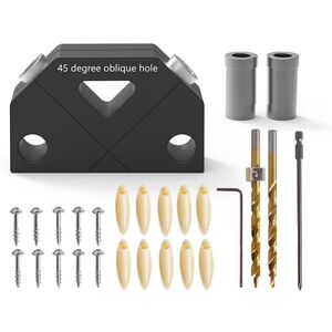Sodial 2x(45 Degree Oblique Hole Punch Locator Woodworking Drilling Locator7488 Sodial 2x(45 Degree Oblique Hole Punch Locator Woodworking Drilling Locator7488