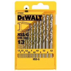 Dewalt Power Tools Hss-R Jobber Drill Bit Setdt5922 13 Piece Set Multi Colour T Dewalt Power Tools Hss-R Jobber Drill Bit Setdt5922 13 Piece Set Multi Colour T