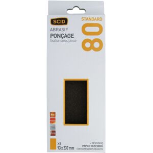 Lot 8 Sanding Sheets Abrasive Corundum Unperforated 93 X 230 Mm Grit 80 Scid Lot 8 Sanding Sheets Abrasive Corundum Unperforated 93 X 230 Mm Grit 80 Scid