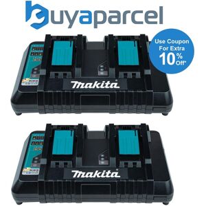 2x Makita Dc18rd Lxt Lithium Ion 240v 18v Dual Port Fast Battery Charger 2x Makita Dc18rd Lxt Lithium Ion 240v 18v Dual Port Fast Battery Charger