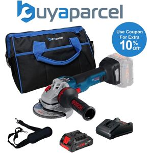Bosch Gws V10 115mm Brushless Cordless 18v Angle Grinder + 4ah Procore + 16" Bag Bosch Gws V10 115mm Brushless Cordless 18v Angle Grinder + 4ah Procore + 16" Bag