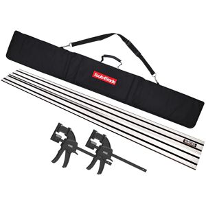 Excel Plunge Saw Accessories 1 X 1.5m Guide Rail Tracksaw With Rail Bag & Clamp Set Excel Plunge Saw Accessories 1 X 1.5m Guide Rail Tracksaw With Rail Bag & Clamp Set