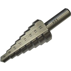 Faithfull Hss Step Drill Bit6 - 20mm Multi Colour Tk12433 Faithfull Hss Step Drill Bit6 - 20mm Multi Colour Tk12433